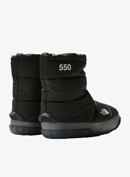 Páperové papuče dámske The North Face Nuptse Apres Bootie - tnf black/asphalt grey