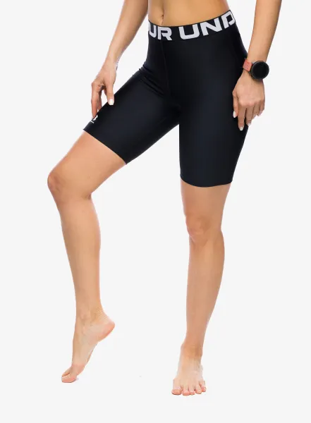 Športové kraťasy dámske Under Armour HeatGear Authentics 8 inch Short - black/white