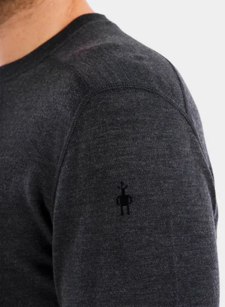 Pánska mikina SmartWool Merino 250 Baselayer Crew Boxed - charcoal heather