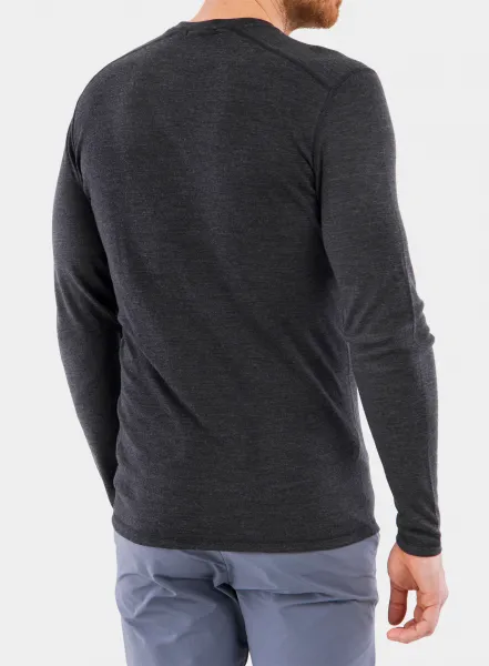 Pánska mikina SmartWool Merino 250 Baselayer Crew Boxed - charcoal heather