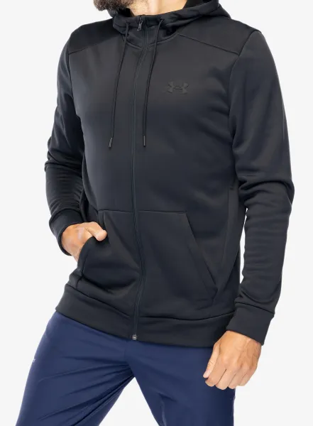 Pánska mikina Under Armour Armour Fleece Full Zip Hoodie - black/black