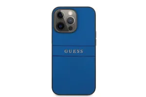 Guess PU Leather Case Saffiano iPhone 13 Pro - Blue