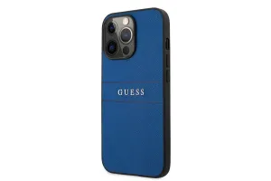 Guess PU Leather Case Saffiano iPhone 13 Pro - Blue
