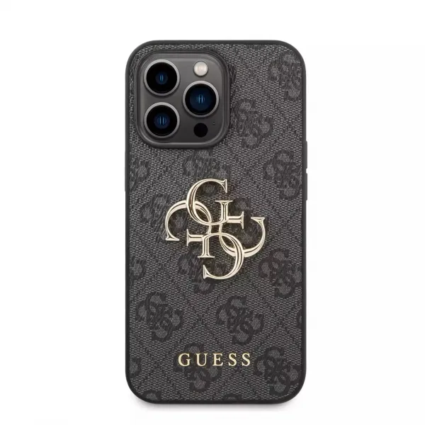 Guess Apple iPhone 14 Pro Max Metal Logo Case Grey