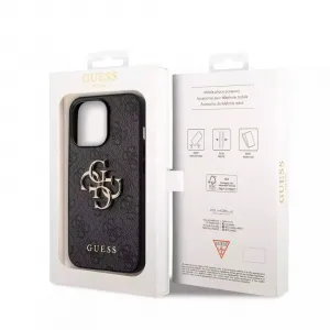 Guess Apple iPhone 14 Pro Max Metal Logo Case Grey