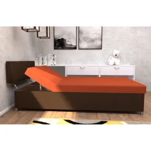 Polohovacia váľanda, hnedá/oranžová, DOMENA