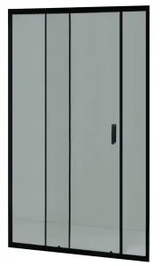 OLSEN SPA - Sprchové dvere do niky TREOS NEW BLACK - FARBA rámu - Čierna matná, Rozmer A - 100, Smer zatvárania - Univerzálne Ľavé / Pravé, Výplň - Číre bezpečnostné sklo - 6 mm OLBTREO100BC