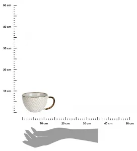Siaki Collection Keramický hrnček Queen 400 ml III zlatý/biely