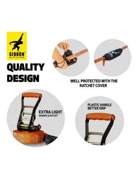 Slackline Gibbon Slacklines Travelline Treewear Set
