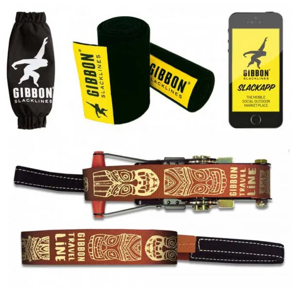 Slackline Gibbon Slacklines Travelline Treewear Set