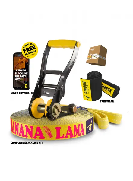 Slackline Gibbon Slacklines Bananalama Treewear Set