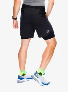 Bežecké kraťasy Compressport Trail Racing 2-in-1 Short - black