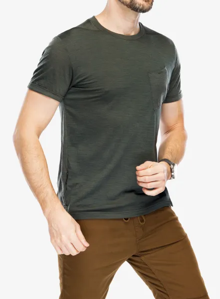 Merino tričko Sensor Merino Air Traveller Tee - olive green
