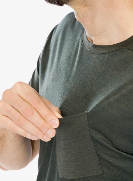 Merino tričko Sensor Merino Air Traveller Tee - olive green