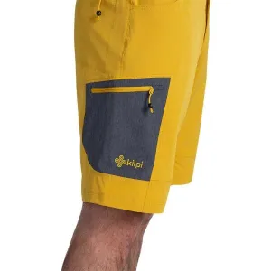 KILPI NAVIA Pánske outdoorové kraťasy, zlatá, veľkosť