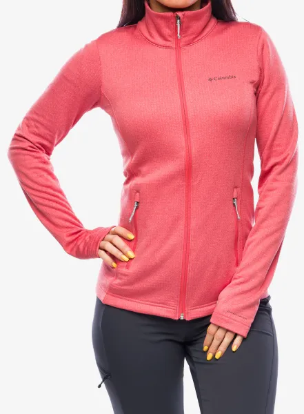 Dámska mikina na zips Columbia Park View Grid Fleece Full Zip - juicy heather