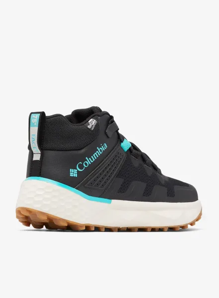 Turistické topánky dámske Columbia Facet 75 Mid Outdry - black/bright aqua