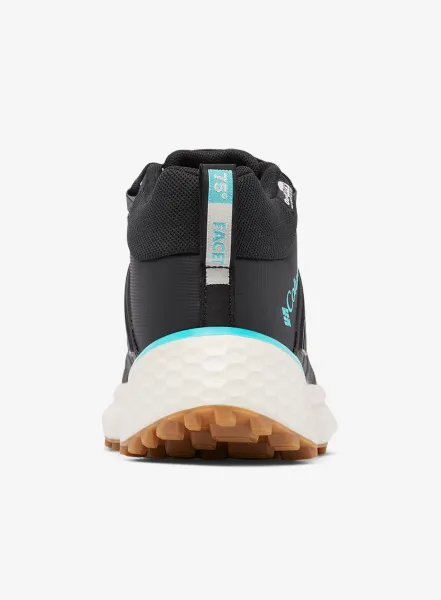 Turistické topánky dámske Columbia Facet 75 Mid Outdry - black/bright aqua
