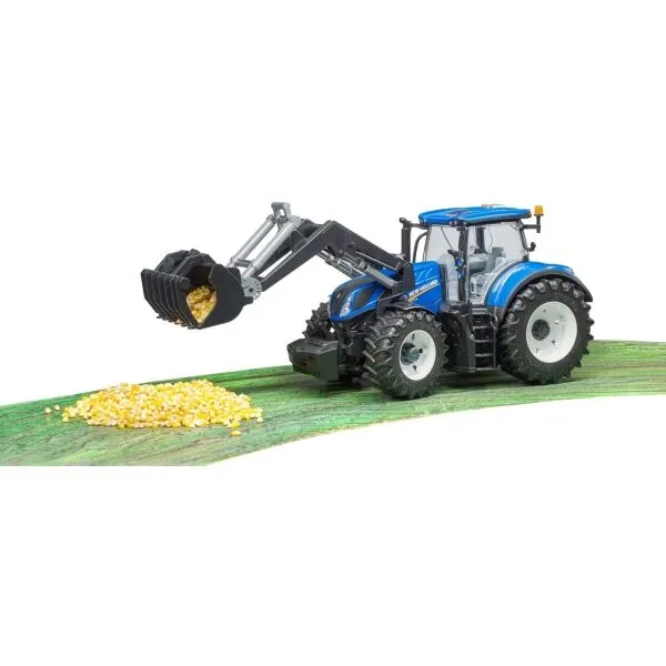 BRUDER NEW HOLLAND Traktor s nakladačom, modrá, veľkosť