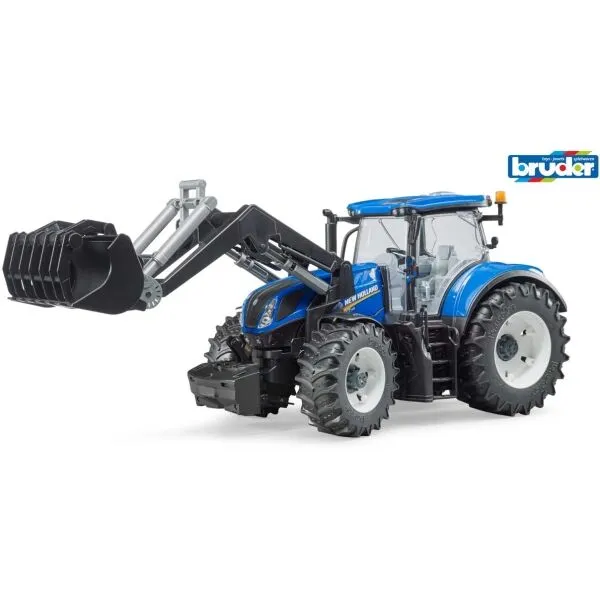 BRUDER NEW HOLLAND Traktor s nakladačom, modrá, veľkosť