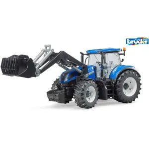 BRUDER NEW HOLLAND Traktor s nakladačom, modrá, veľkosť