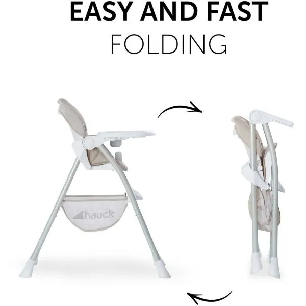 HAUCK SIT N FOLD Jedálenská stolička, béžová, veľkosť
