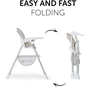 HAUCK SIT N FOLD Jedálenská stolička, béžová, veľkosť