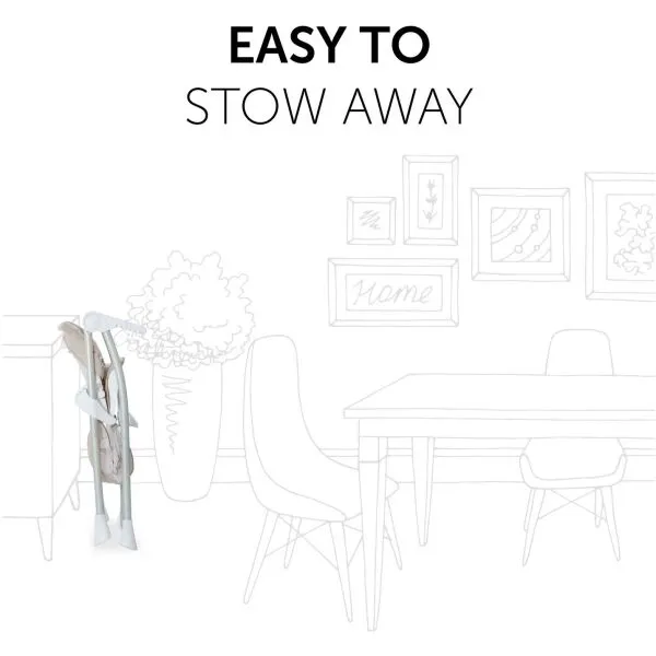 HAUCK SIT N FOLD Jedálenská stolička, béžová, veľkosť