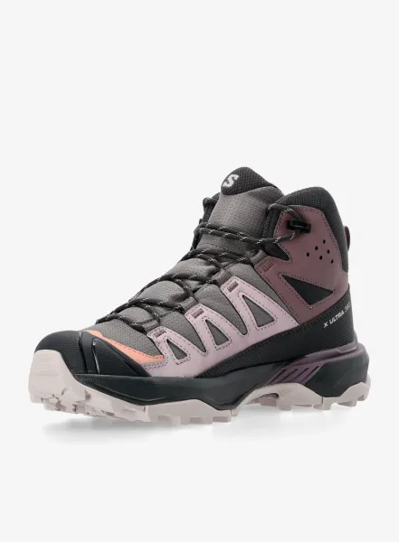 Turistické topánky dámske Salomon X Ultra 360 Mid GTX - plum/phantom/cork