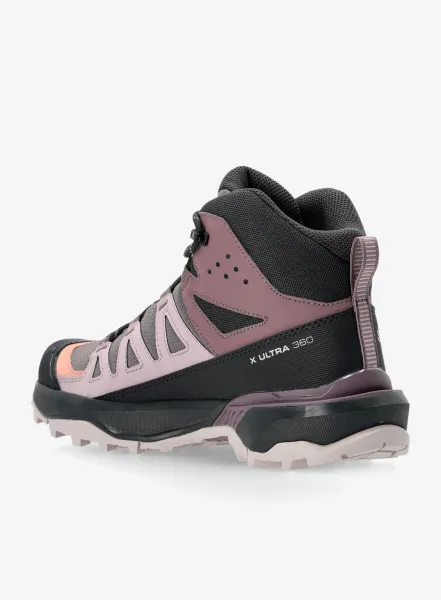 Turistické topánky dámske Salomon X Ultra 360 Mid GTX - plum/phantom/cork