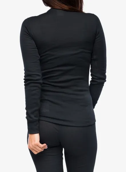Funkčné tričko dámske Odlo Active Warm Eco BL Top Crew Neck LS - black