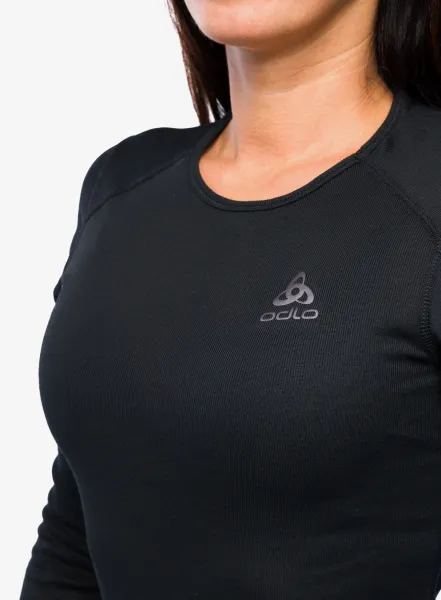 Funkčné tričko dámske Odlo Active Warm Eco BL Top Crew Neck LS - black