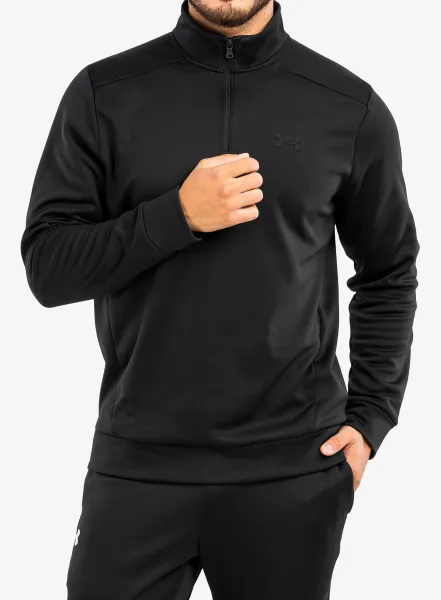 Mikina Under Armour UA Armour Fleece 1/4 Zip - black/black