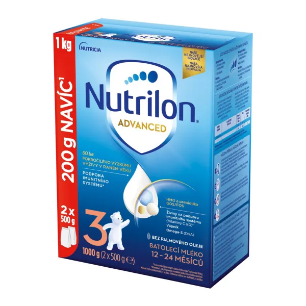 Nutrilon 3 Advanced DUO balenie 1 kg,NUTRILON 3 Advanced batoľacie mlieko 1 kg, 12+