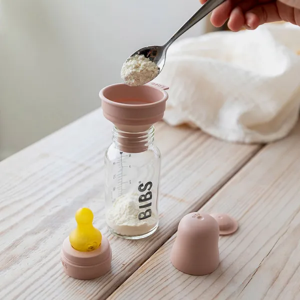 BIBS Fľaša Baby Bottle sklenená 110 ml, Cloud