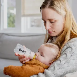 BIBS Fľaša Baby Bottle sklenená 110 ml, Cloud