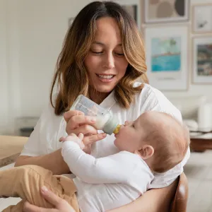 BIBS Fľaša Baby Bottle sklenená 110 ml, Cloud