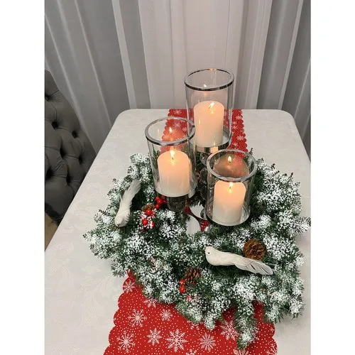 Vianočnýveniecnadveresošiškamiajarabinou45cm