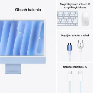 iMac 24" 4.5K Apple M4 10C CPU 10C GPU 16GB 512GB Modrý SK MWV33SL/A
