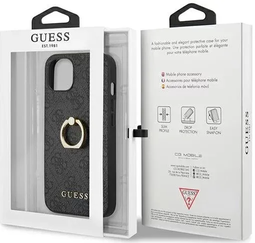 Guess PU 4G Ring Case 13 mini - Grey