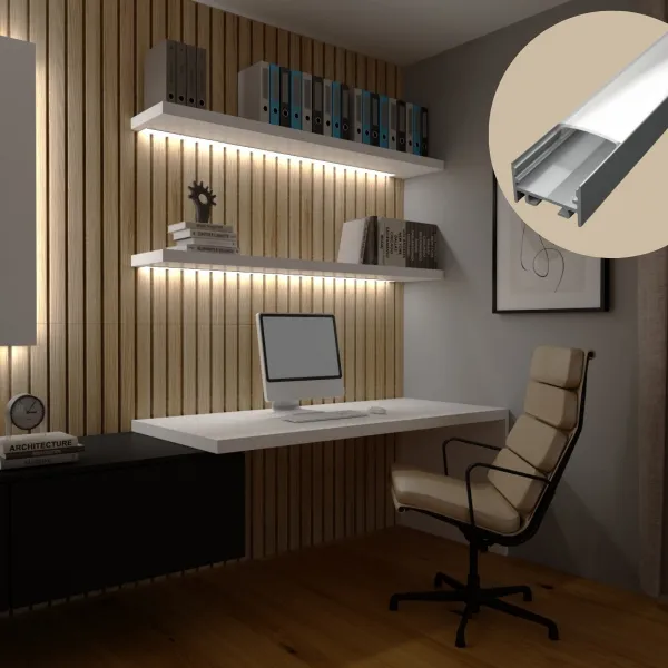 LED lišta povrchová S11 strieborná Dĺžka: 2m, Typ krytky: Bez krytky