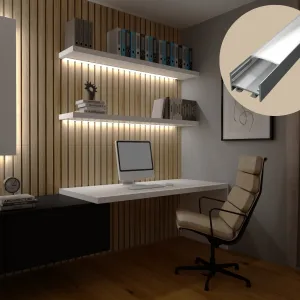 LED lišta povrchová S11 strieborná Dĺžka: 2m, Typ krytky: Bez krytky