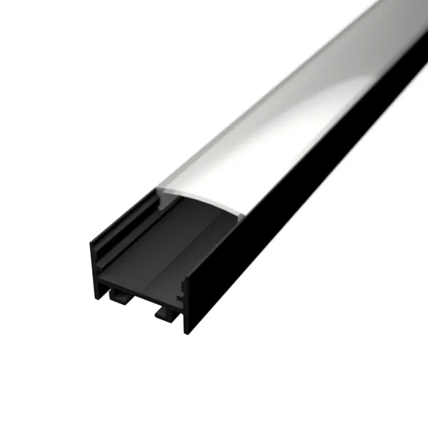 LED lišta povrchová S11 čierna Dĺžka: 2m, Typ krytky: Bez krytky