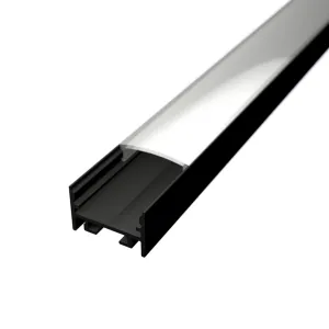 LED lišta povrchová S11 čierna Dĺžka: 2m, Typ krytky: Bez krytky