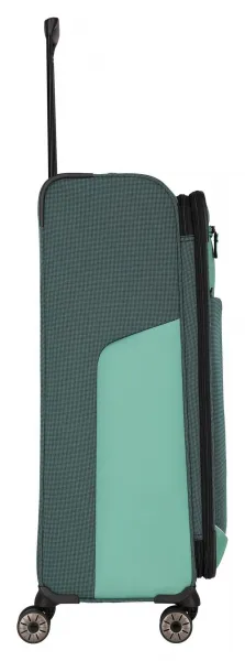 Veľký textilný kufor Travelite Viia 4w L Green