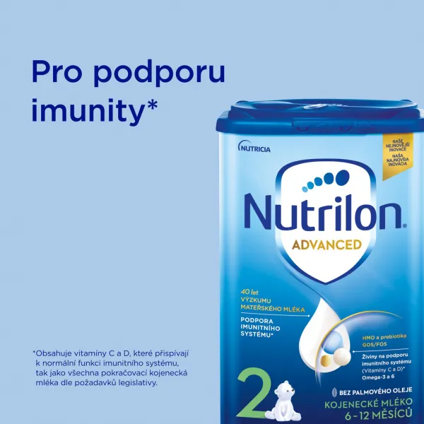 NUTRILON Mlieko následné dojčenské 2 Advanced 6x 800 g, 6+