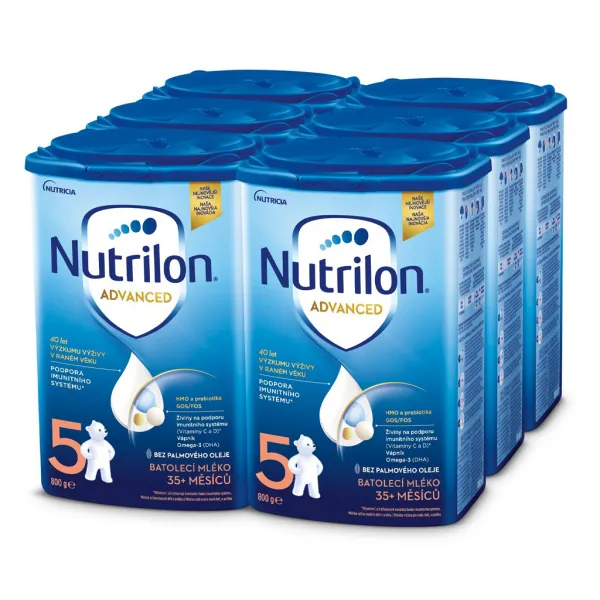 NUTRILON Mlieko batoľacie 5 Advanced 6x 800 g, 35+