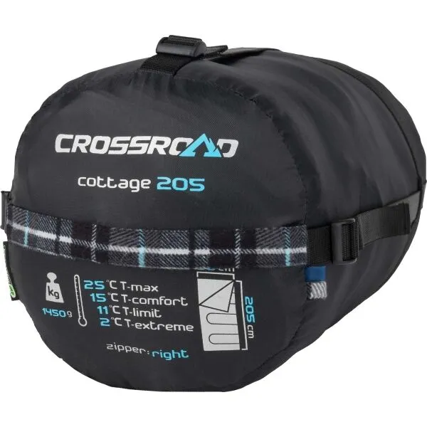 Crossroad COTTAGE 205 Dekový spací vak, modrá, veľkosť 205 cm - pravý zips