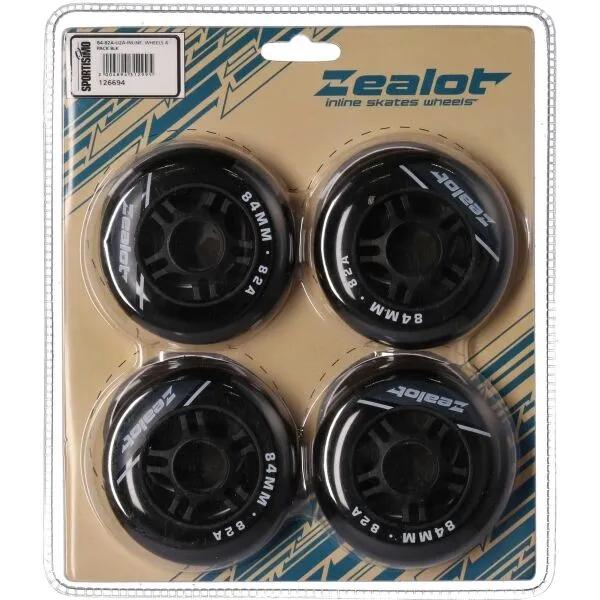 Zealot INLINE WHEELS 4 PACK 84-82A Set in-line koliesok, čierna, veľkosť