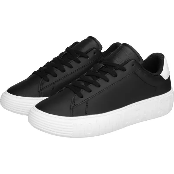 Tommy Hilfiger TOMMY JEANS ESSENTIAL EMBOSSED TRAINERS Pánske tenisky, čierna, veľkosť